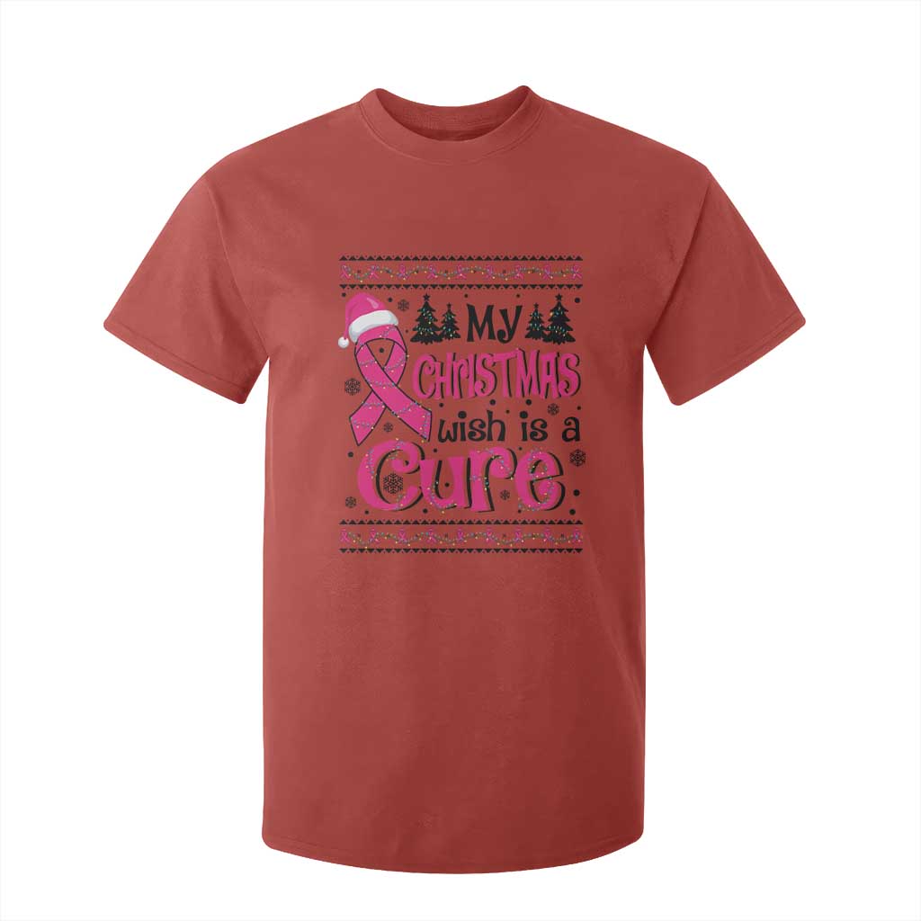 My Christmas Wish Is A Cure Breast Cancer T Shirt For Kid TS09 Red Print Your Wear