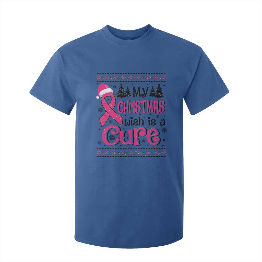My Christmas Wish Is A Cure Breast Cancer T Shirt For Kid TS09 Royal Blue Print Your Wear