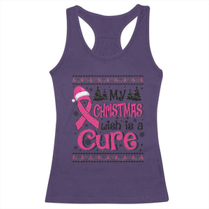 My Christmas Wish Is A Cure Breast Cancer Racerback Tank Top TS09 Purple Print Your Wear