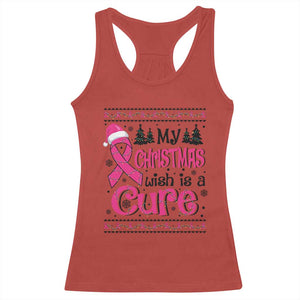 My Christmas Wish Is A Cure Breast Cancer Racerback Tank Top TS09 Red Print Your Wear
