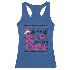 My Christmas Wish Is A Cure Breast Cancer Racerback Tank Top TS09 Royal Blue Print Your Wear