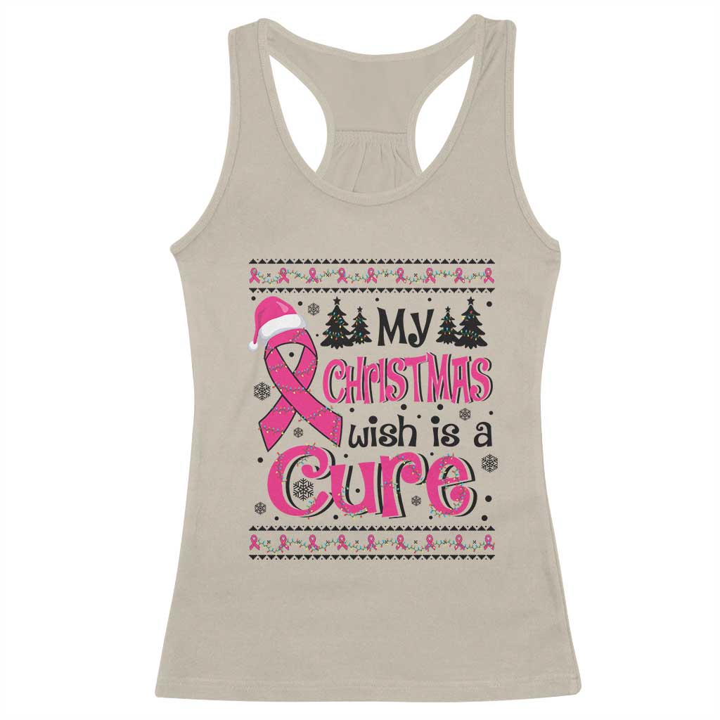 My Christmas Wish Is A Cure Breast Cancer Racerback Tank Top TS09 Sand Print Your Wear