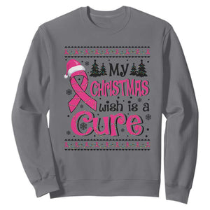 My Christmas Wish Is A Cure Breast Cancer Sweatshirt TS09 Charcoal Print Your Wear