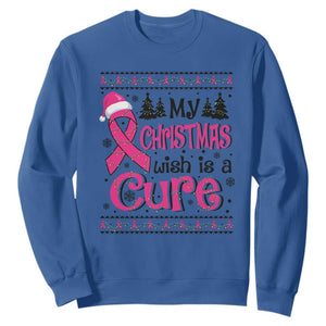My Christmas Wish Is A Cure Breast Cancer Sweatshirt TS09 Royal Blue Print Your Wear