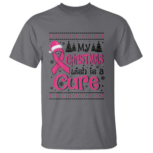 My Christmas Wish Is A Cure Breast Cancer T Shirt TS09 Charcoal Print Your Wear