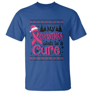 My Christmas Wish Is A Cure Breast Cancer T Shirt TS09 Royal Blue Print Your Wear