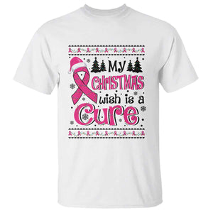My Christmas Wish Is A Cure Breast Cancer T Shirt TS09 White Print Your Wear