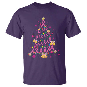 Christmas Breast Cancer T Shirt Pink Ribbon Xmas Tree TS09 Purple Print Your Wear