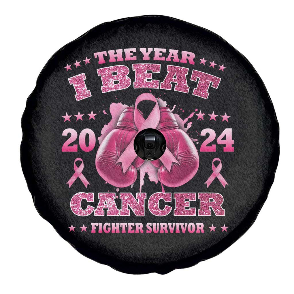 The Year I Beat Cancer Boxing Gloves Fighter Survivor Spare Tire Cover TS09 Print Your Wear