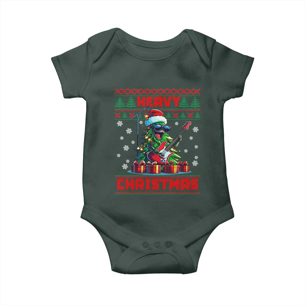 Funny Heavy Christmas Rock Band Guitarist Baby Onesie TS09 Print Your Wear