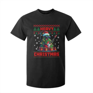 Funny Heavy Christmas Rock Band Guitarist T Shirt For Kid TS09 Black Print Your Wear