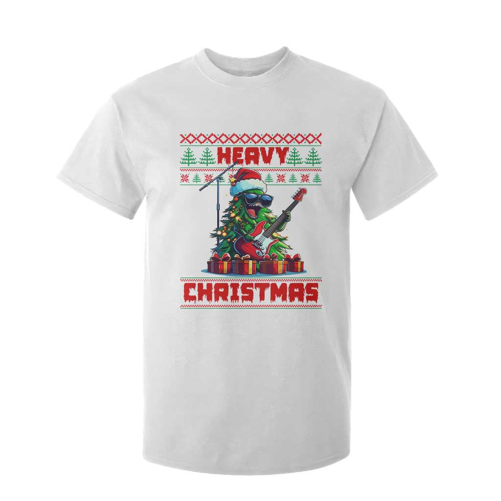 Funny Heavy Christmas Rock Band Guitarist T Shirt For Kid TS09 White Print Your Wear