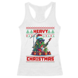 Funny Heavy Christmas Rock Band Guitarist Racerback Tank Top TS09 White Print Your Wear