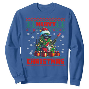 Funny Heavy Christmas Rock Band Guitarist Sweatshirt TS09 Royal Blue Print Your Wear
