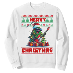 Funny Heavy Christmas Rock Band Guitarist Sweatshirt TS09 White Print Your Wear