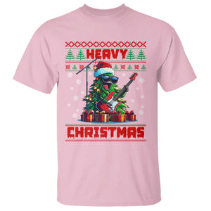 Funny Heavy Christmas Rock Band Guitarist T Shirt TS09 Light Pink Print Your Wear