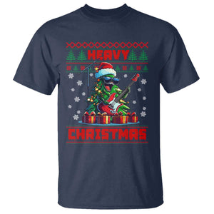 Funny Heavy Christmas Rock Band Guitarist T Shirt TS09 Navy Print Your Wear