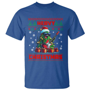 Funny Heavy Christmas Rock Band Guitarist T Shirt TS09 Royal Blue Print Your Wear
