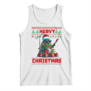 Funny Heavy Christmas Rock Band Guitarist Tank Top TS09 White Print Your Wear