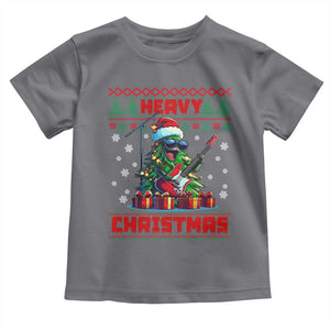 Funny Heavy Christmas Rock Band Guitarist Toddler T Shirt TS09 Charcoal Print Your Wear