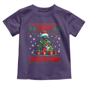 Funny Heavy Christmas Rock Band Guitarist Toddler T Shirt TS09 Purple Print Your Wear