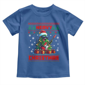 Funny Heavy Christmas Rock Band Guitarist Toddler T Shirt TS09 Royal Blue Print Your Wear