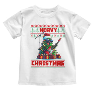 Funny Heavy Christmas Rock Band Guitarist Toddler T Shirt TS09 White Print Your Wear