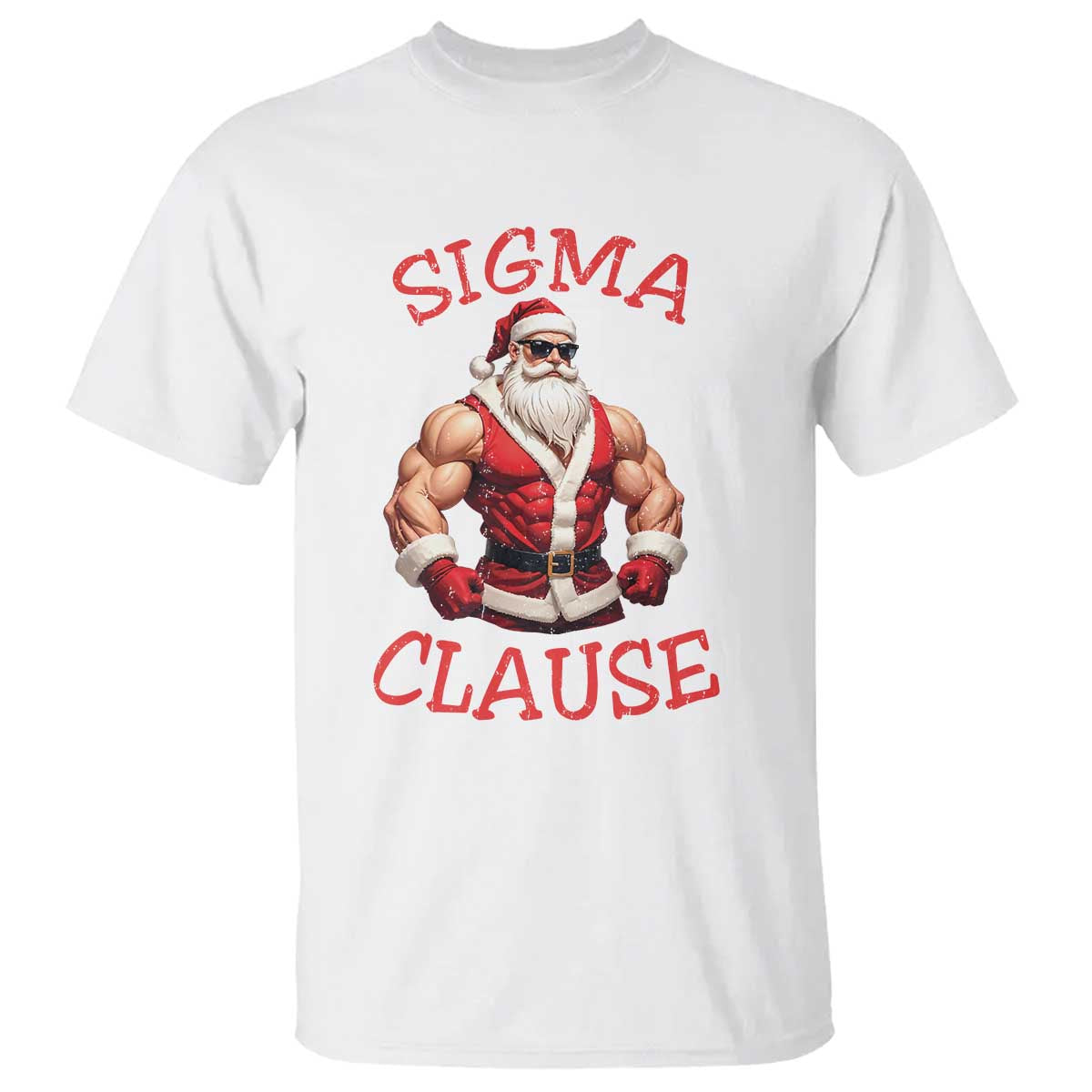 Funny Xmas Sigma Claus T Shirt TS09 White Print Your Wear
