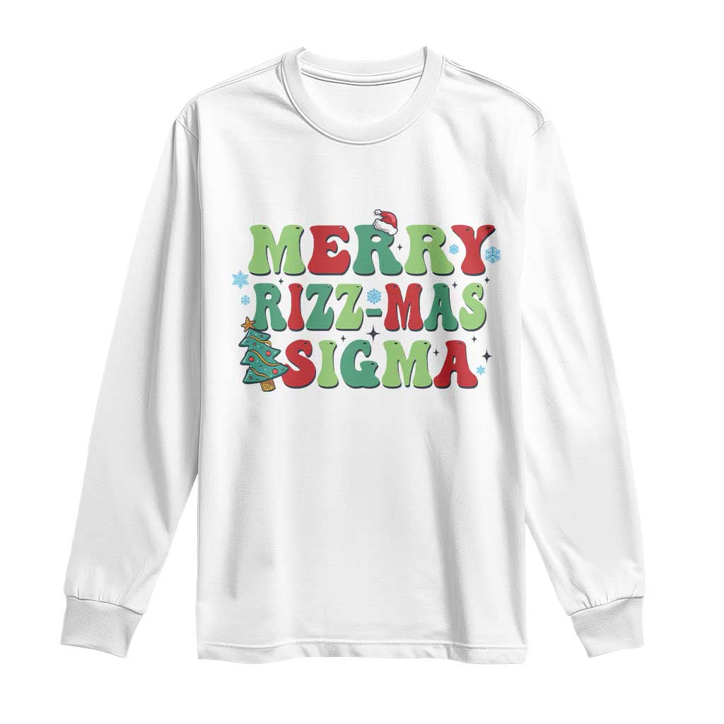 Merry Rizz Mas Sigmas Long Sleeve Shirt TS09 White Print Your Wear