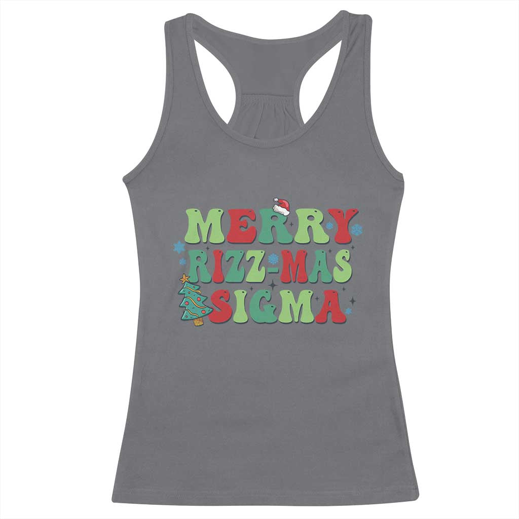 Merry Rizz Mas Sigmas Racerback Tank Top TS09 Charcoal Print Your Wear