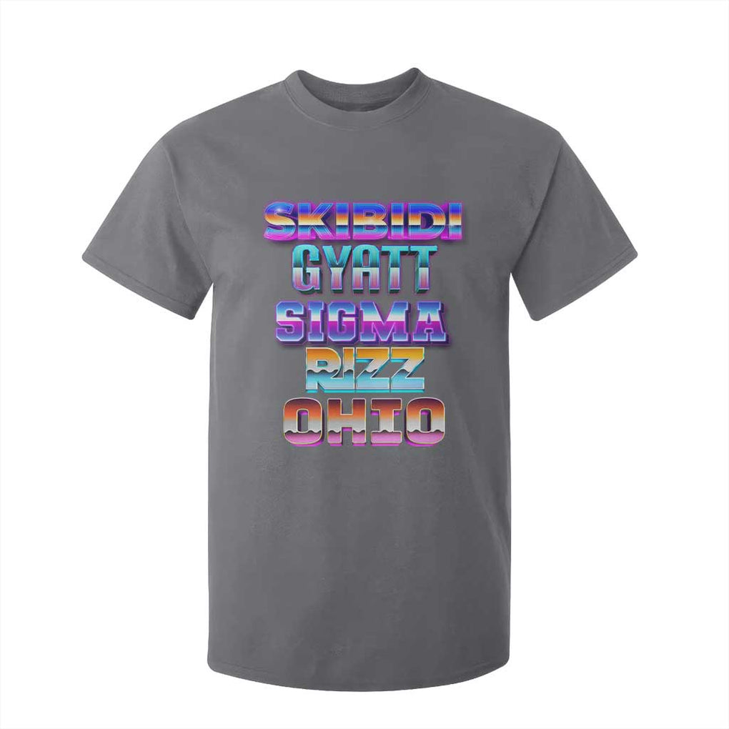 Skibidi Gyatt Sigma Rizz Ohio T Shirt For Kid TS09 Charcoal Print Your Wear