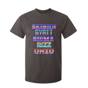 Skibidi Gyatt Sigma Rizz Ohio T Shirt For Kid TS09 Dark Chocolate Print Your Wear