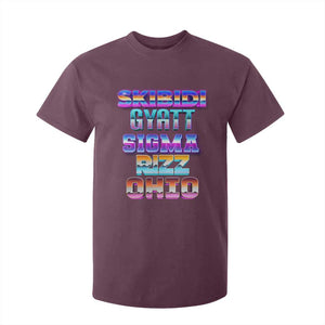 Skibidi Gyatt Sigma Rizz Ohio T Shirt For Kid TS09 Maroon Print Your Wear