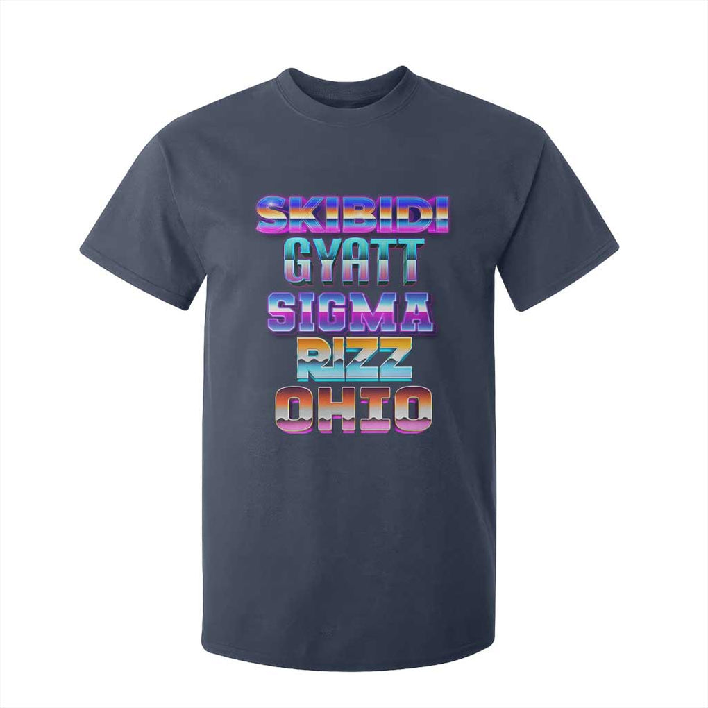 Skibidi Gyatt Sigma Rizz Ohio T Shirt For Kid TS09 Navy Print Your Wear