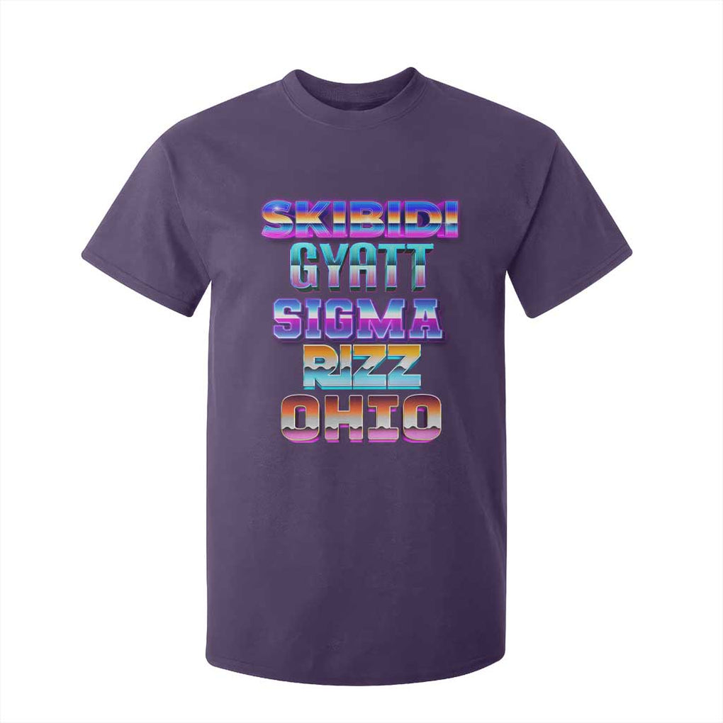Skibidi Gyatt Sigma Rizz Ohio T Shirt For Kid TS09 Purple Print Your Wear