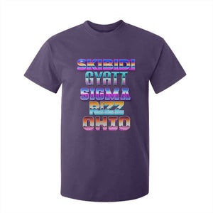 Skibidi Gyatt Sigma Rizz Ohio T Shirt For Kid TS09 Purple Print Your Wear