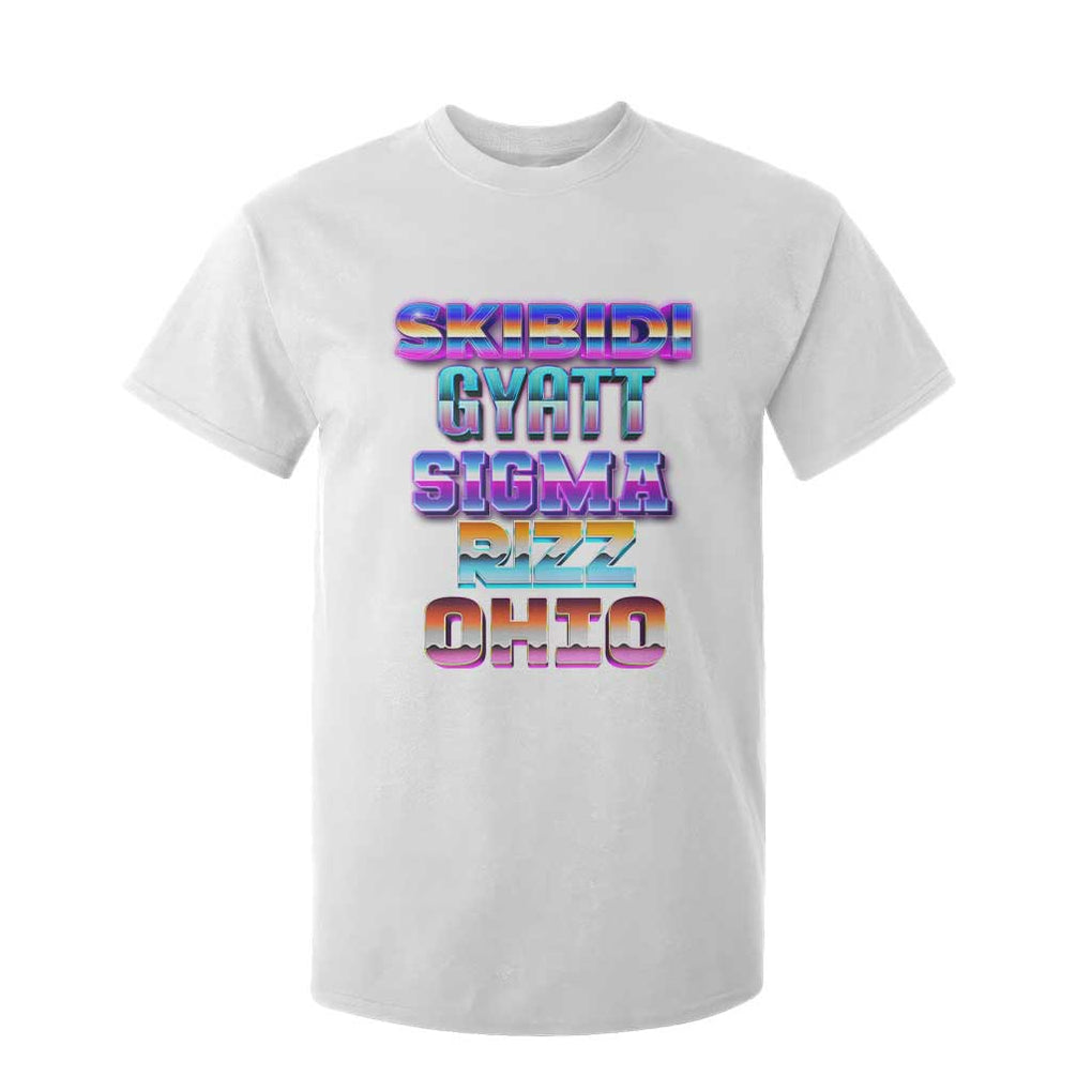 Skibidi Gyatt Sigma Rizz Ohio T Shirt For Kid TS09 White Print Your Wear