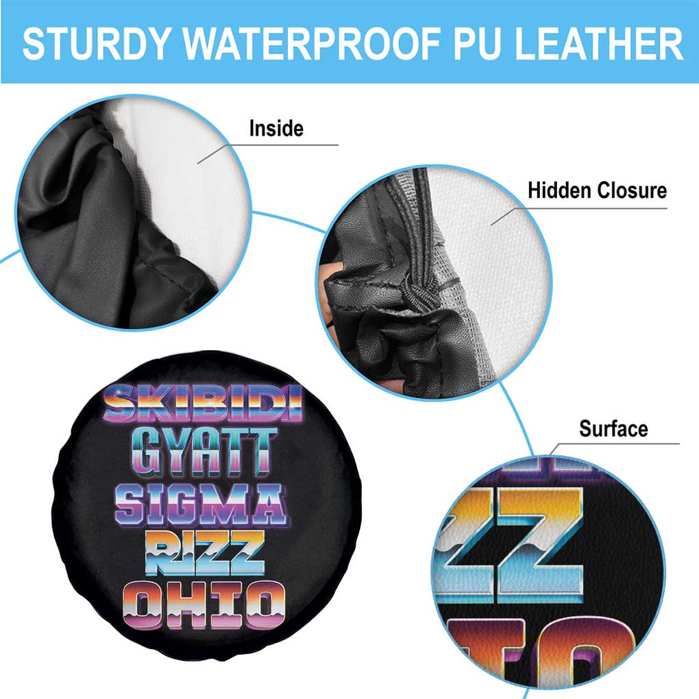 Skibidi Gyatt Sigma Rizz Ohio Spare Tire Cover TS09 Print Your Wear