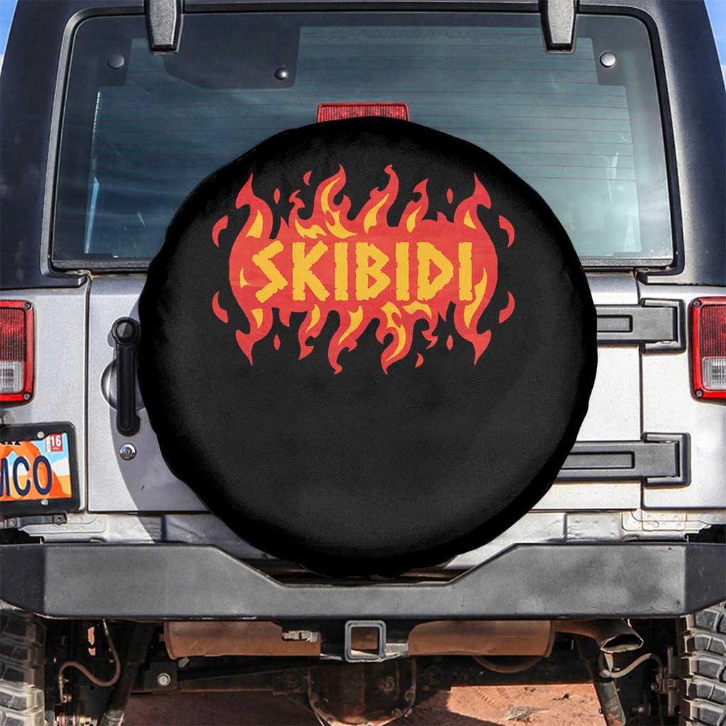 Funny Skibidi Spare Tire Cover TS09 No hole Black Print Your Wear