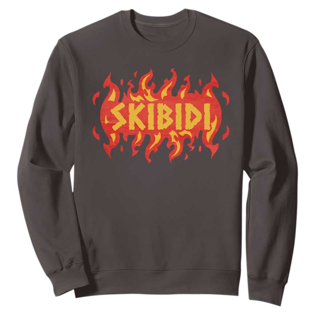 Funny Skibidi Sweatshirt TS09 Dark Chocolate Print Your Wear