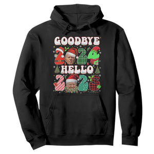Funny Goodbye 2024 Hello 2025 With Trump Hoodie TS09 Black Print Your Wear