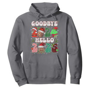 Funny Goodbye 2024 Hello 2025 With Trump Hoodie TS09 Charcoal Print Your Wear