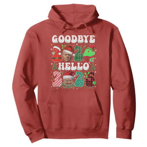 Funny Goodbye 2024 Hello 2025 With Trump Hoodie TS09 Red Print Your Wear