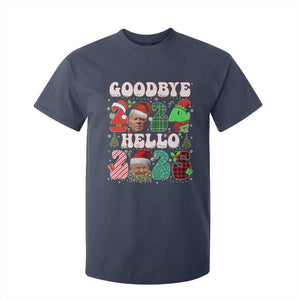 Funny Goodbye 2024 Hello 2025 With Trump T Shirt For Kid TS09 Navy Print Your Wear