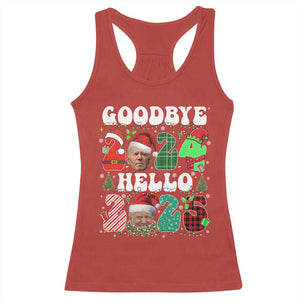 Funny Goodbye 2024 Hello 2025 With Trump Racerback Tank Top TS09 Red Print Your Wear