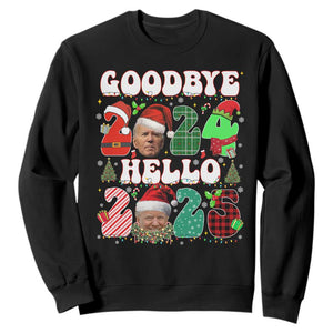 Funny Goodbye 2024 Hello 2025 With Trump Sweatshirt TS09 Black Print Your Wear