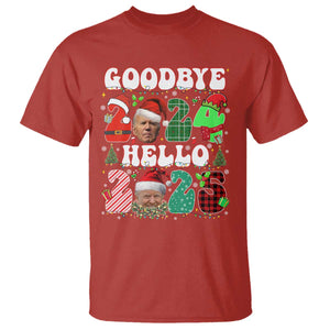 Funny Goodbye 2024 Hello 2025 With Trump T Shirt TS09 Red Print Your Wear