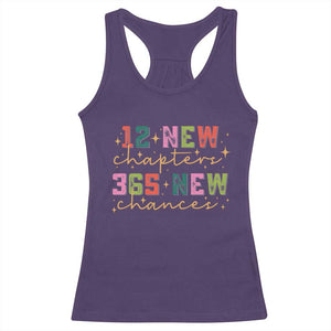 Happy New Year Racerback Tank Top 12 New Chapters 365 New Chances TS09 Purple Print Your Wear