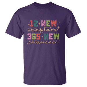 Happy New Year T Shirt 12 New Chapters 365 New Chances TS09 Purple Print Your Wear