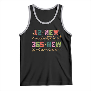Happy New Year Tank Top 12 New Chapters 365 New Chances TS09 Black Athletic Heather Print Your Wear